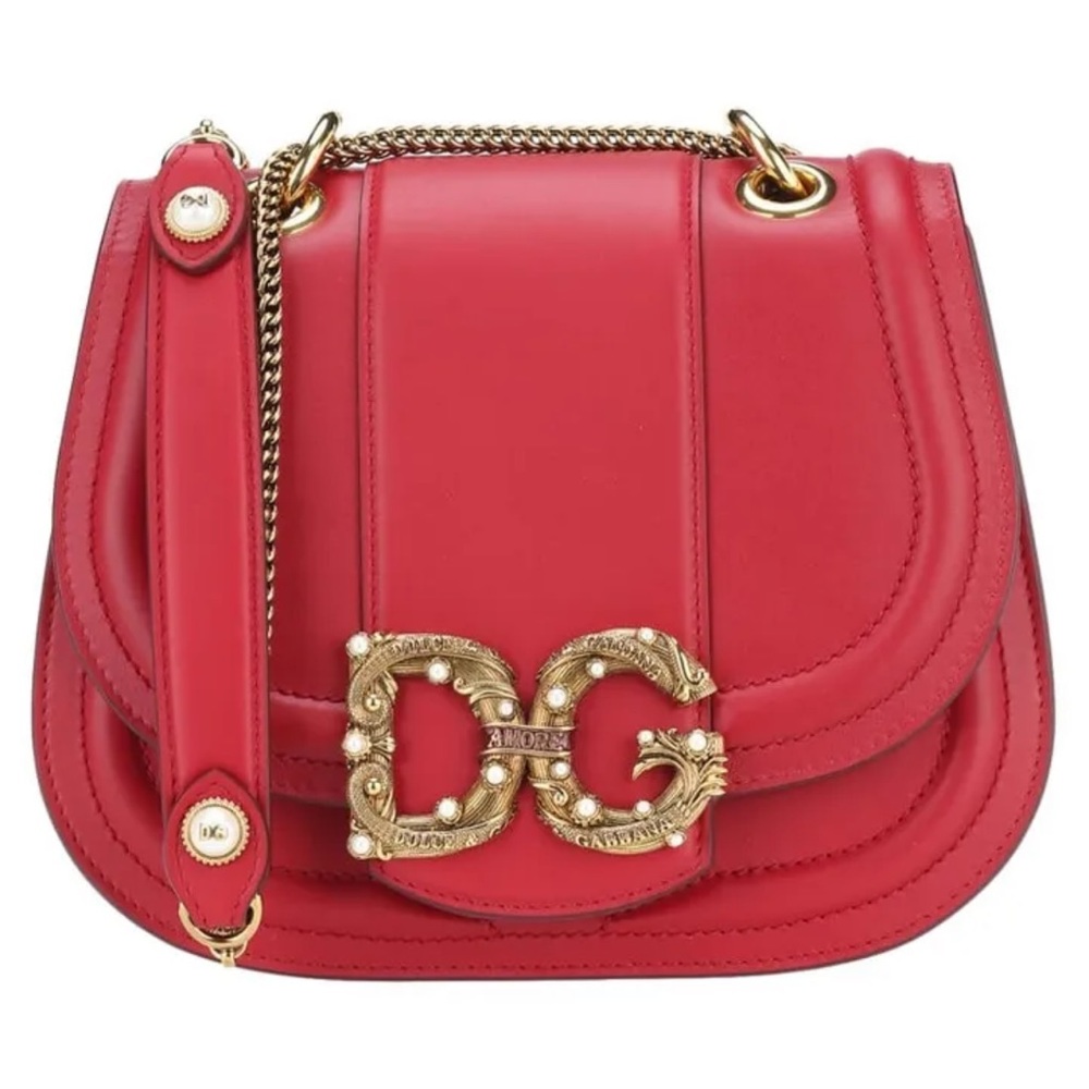 NEW Dolce & Gabbana DG Amore Crossbody Shoulder Bag Red
